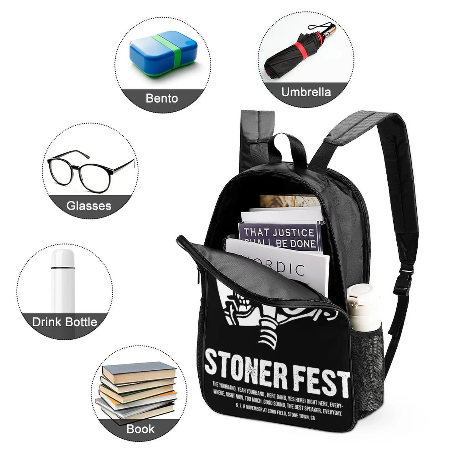 Gothic Punk Skull Backpack 2023 New Large Bags 2 Handles Adjustable Travel Backpag Male Bag Breathable Shoulder Straps