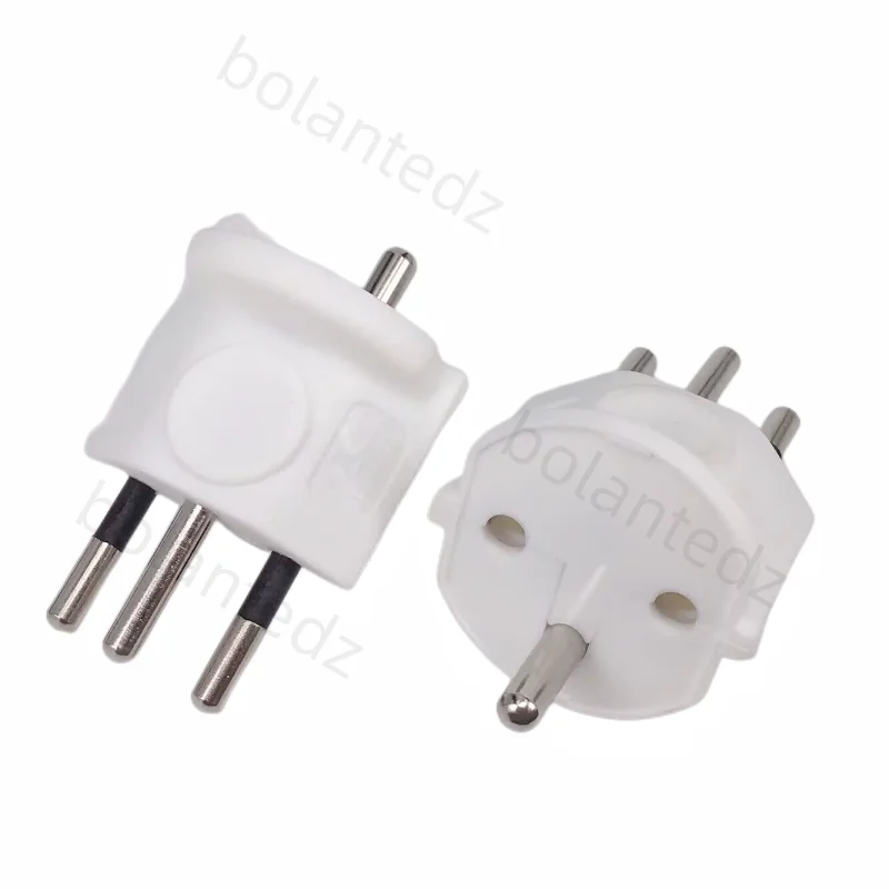 Bolantedz 1Pc Plug Travel Adapter Europe German TO Swiss Plugs 10A 250V Power Plug EU To Switzerland Electrical Adapter