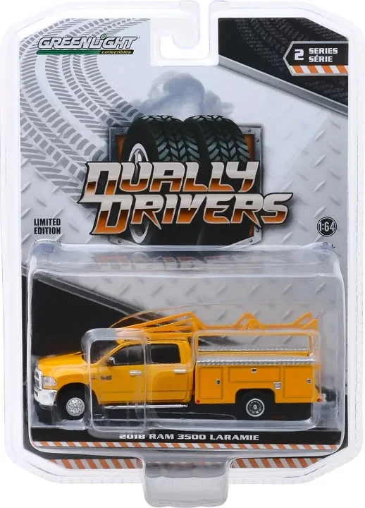 1: 64 2018 ОЗУ 3500 двухслойная кровать, платформа, пикап, модель автомобиля из сплава, коллекционные подарочные украшения