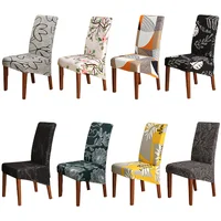 High Back & Universal Elasticity Chair Cover Spandex M XL Size Chair Covers Dining Room Kitchen Office Home Anti-dirty Removable 1