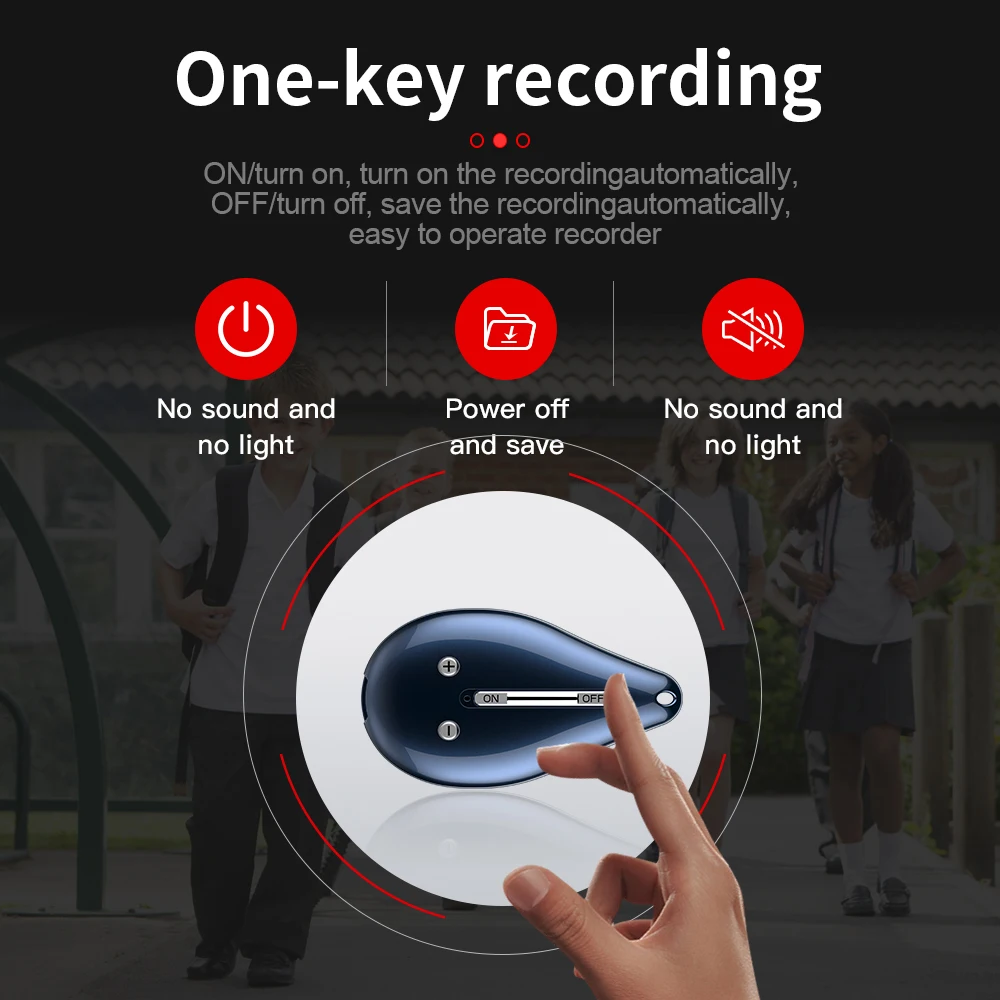 Mini Voice Activated Recorder Digital Recording Sound Professional Dictaphone Au