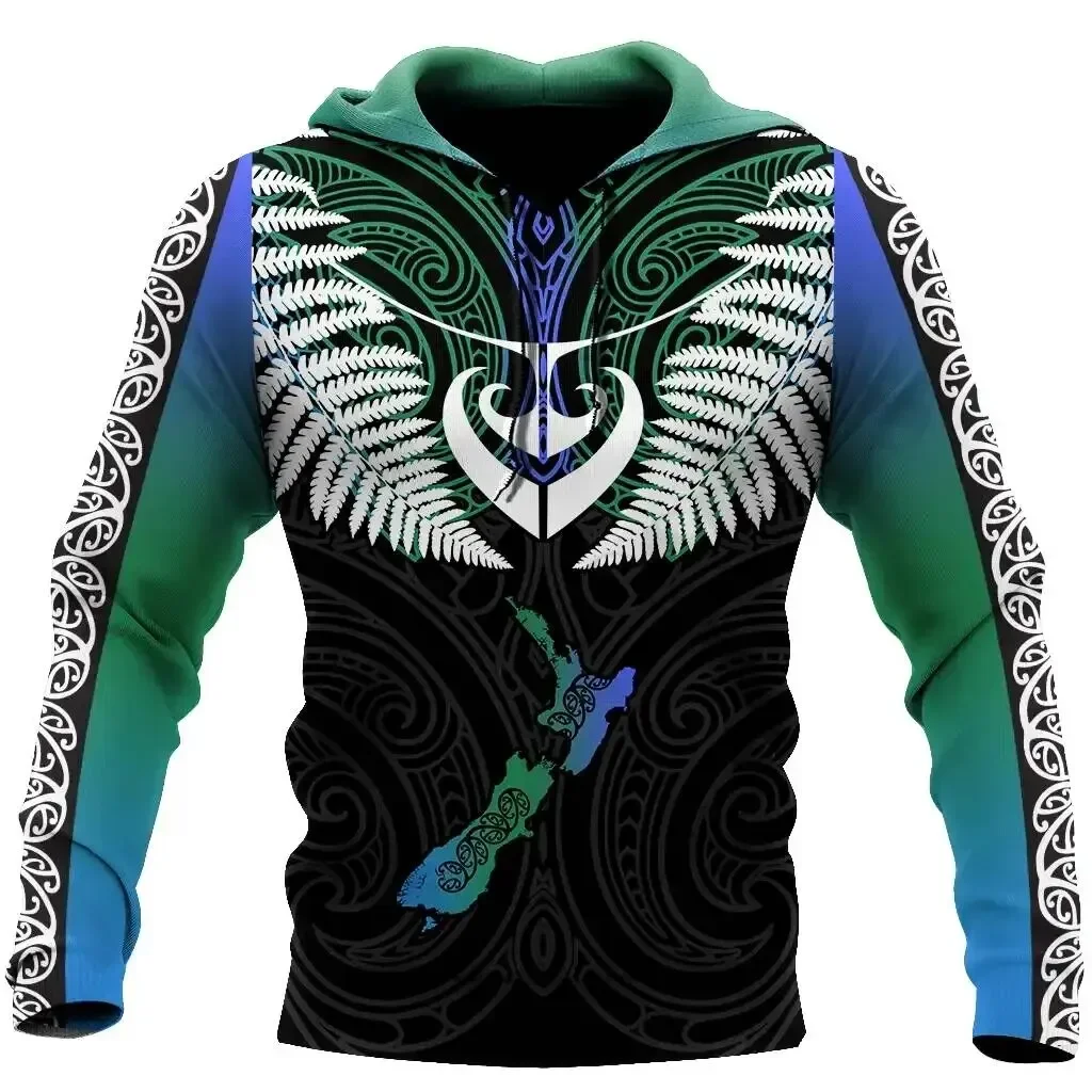 thumbnail image 1 of Sudadera con capucha para hombre, estampado 3D de Nueva Zelanda, moda urbana, manga larga, estilo Y2K, sudadera de gran tamaño para exteriores, 6XL, 1 of 5