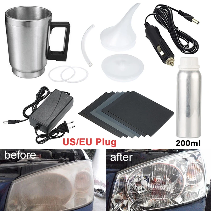 Car Headlight Lens Restoration Kit Headlamp Lens Restore Oxidation