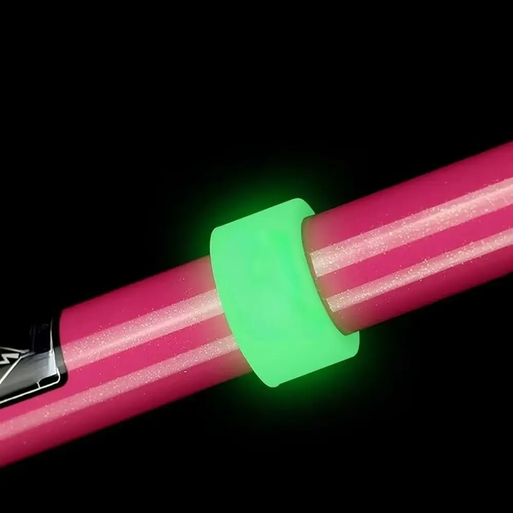 10Pcs Durable Silicone Fishing Rod Anti-skid Circle Luminous Absorbing Sweat Handle Wrapping Belt Rod Stop Ring O-ring