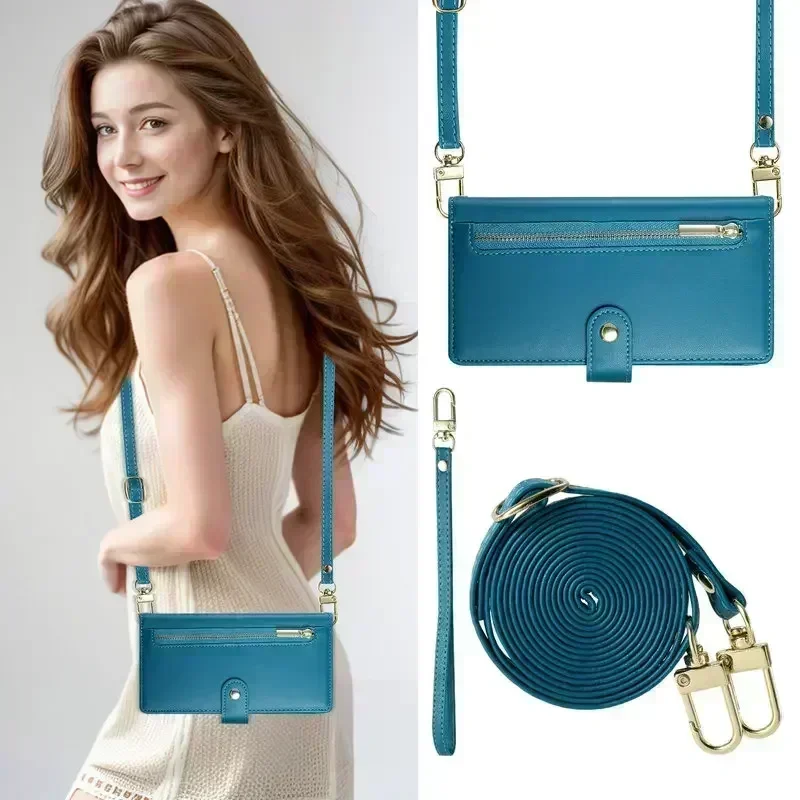 Luxury Zipper Leather Flip Case with Magnetic Closure