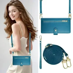 Luxury Zipper Leather Flip Case with Magnetic Closure for Poco F7 Ultra (BLU Case(Short Long))