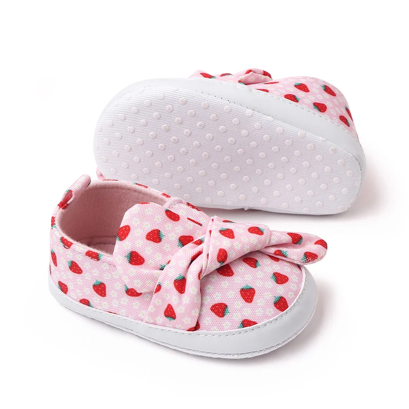 Baby shoes soft cotton sole for baby girls prewalking spring and summer slip-on