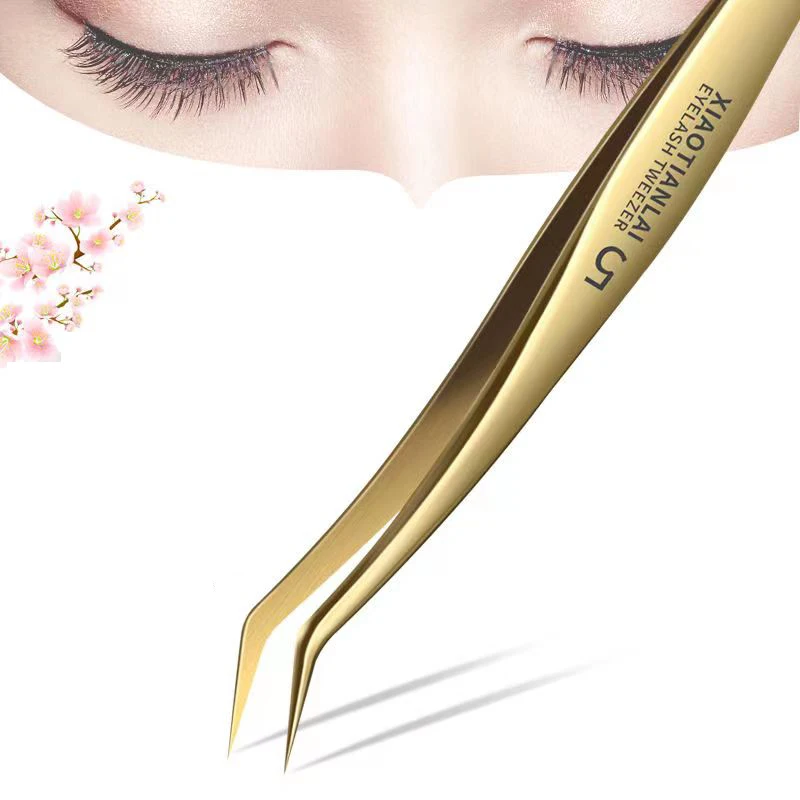 Eyelash forceps grafting and pasting fake eyelash clips, high-precision gold feather clips, specially designed for hairdressers 3