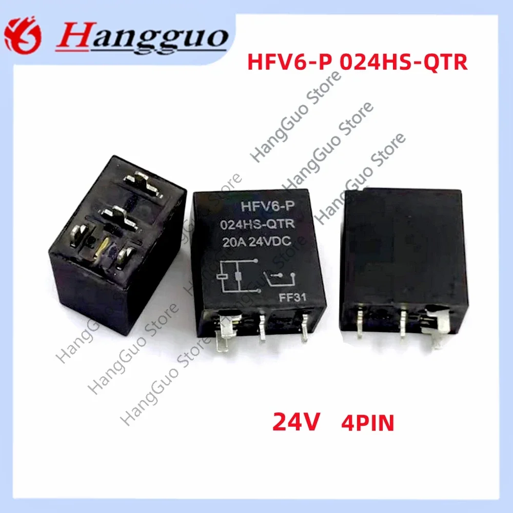 5 Teile/los Original und brandneue HFV6-P 024HS-QTR 4-pin 24VDC automotive relais