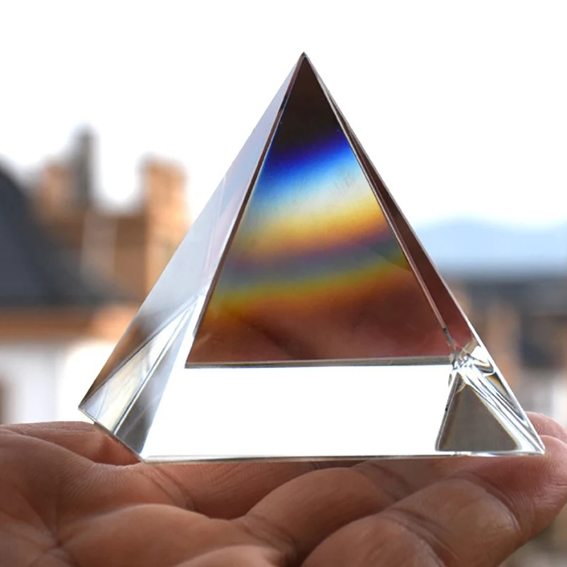 Optical Prisms Photography Prism Prism Optical Glass Crystal Pyramid 4/5/6/7/8cm Side Length
