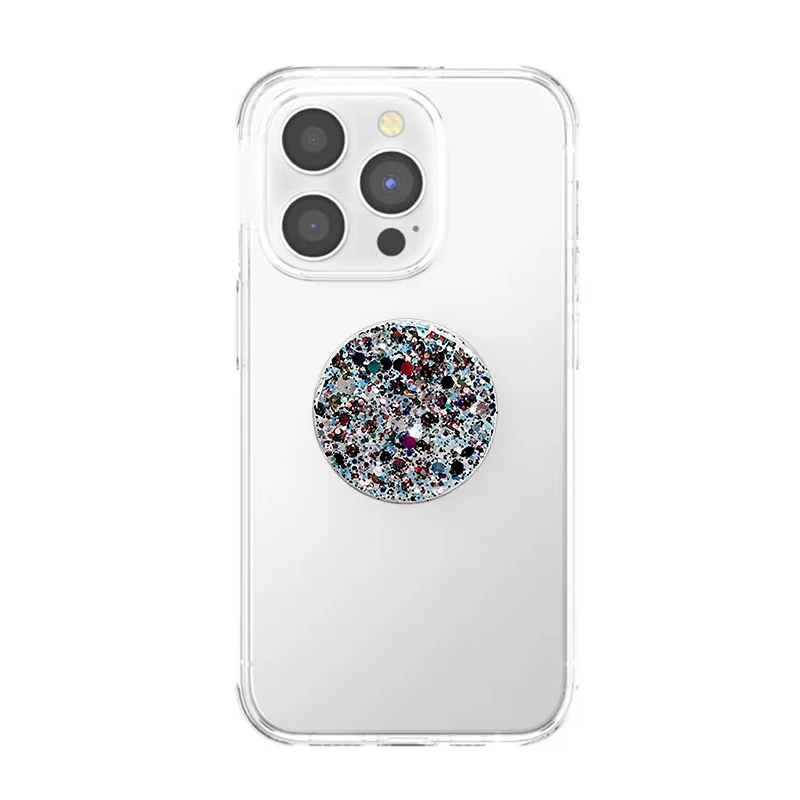 Glitter Foldable Phone Grip and Ring Holder with Adhesive