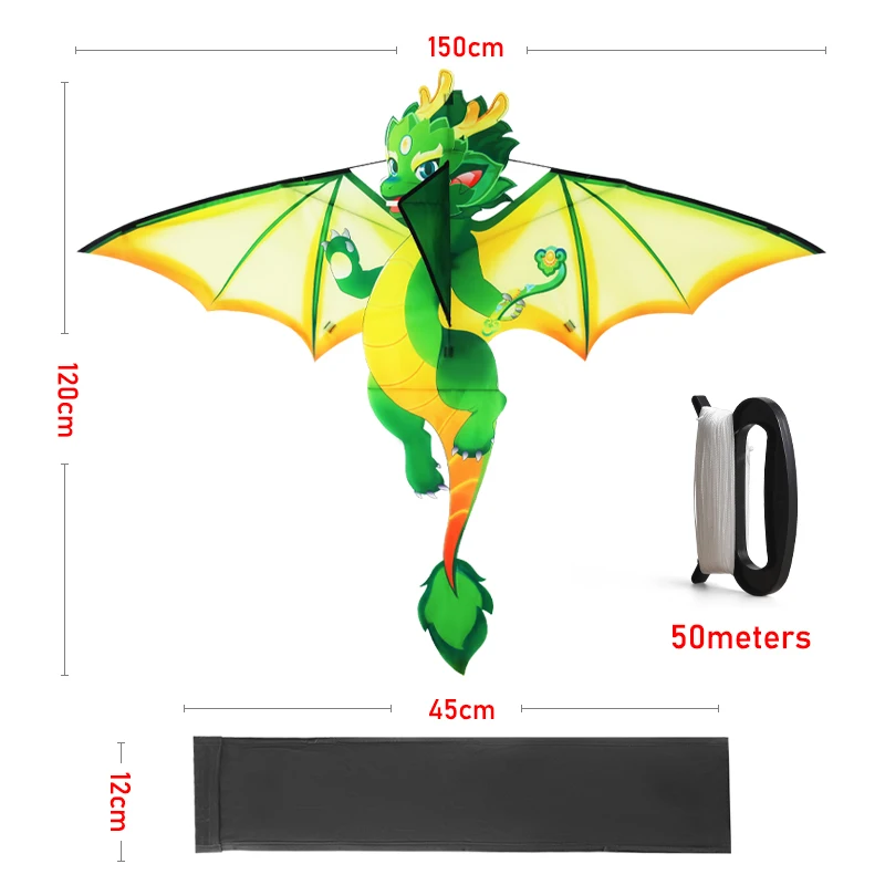 Yongjian Green Chinese Dragon Kite 5