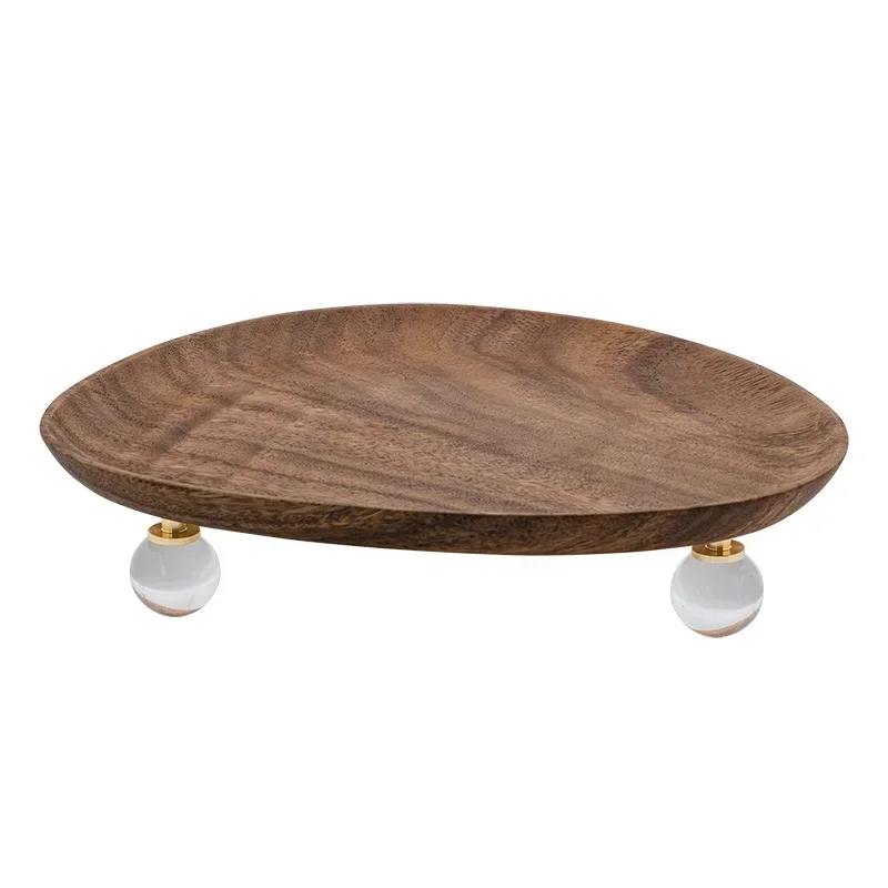 Solid Wood Desktop Storage Tray Dressing Table Perfume Aromatherapy Jewelry Tray Storage Box Entrance Key Rack Creative