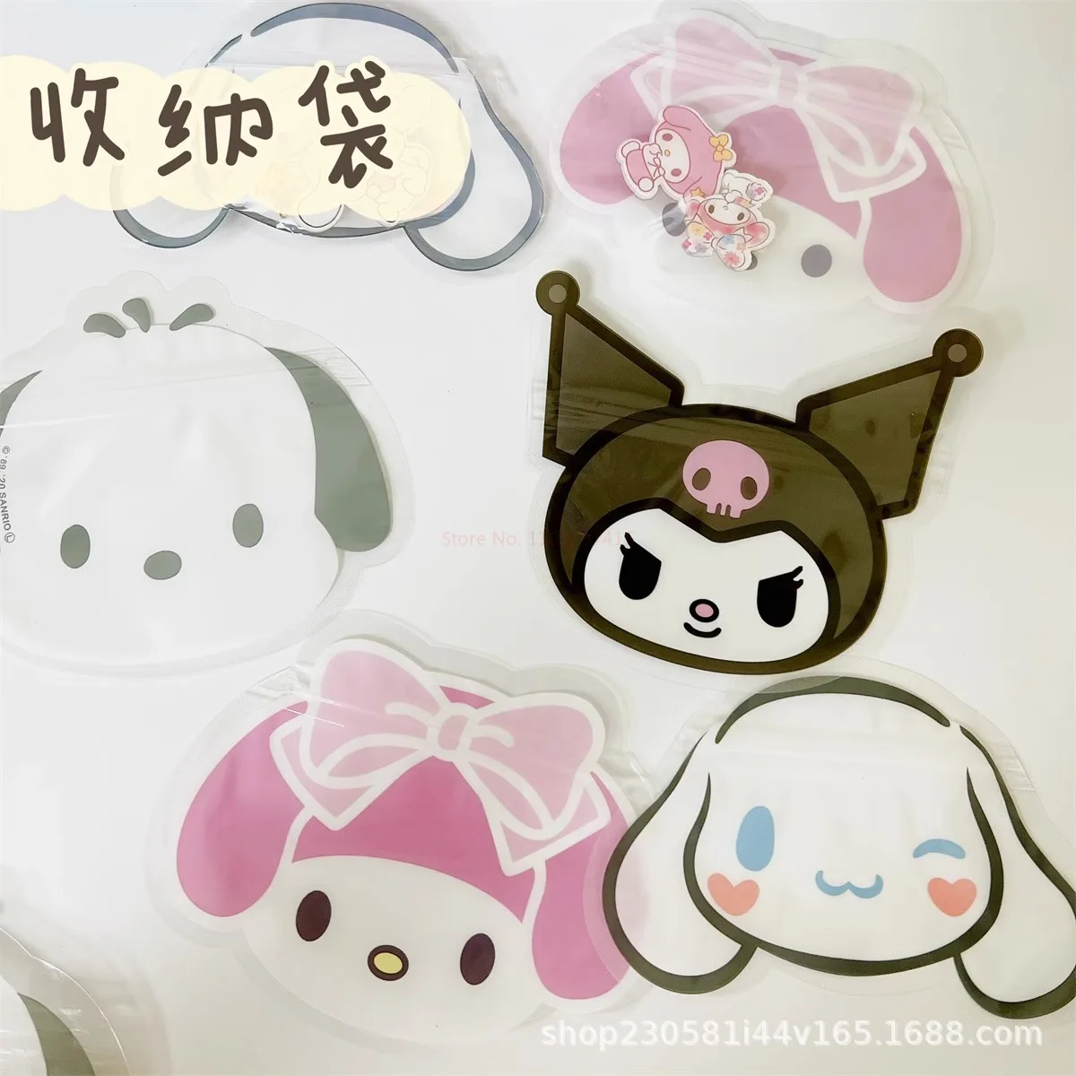 Ziplock Storage Bag 30/60/120pcs Sanrio Cartoon Ziplock Bag Anime Cute Kurome Melody Transparent Special Shaped Plastic Storage Bag Sealed Gift