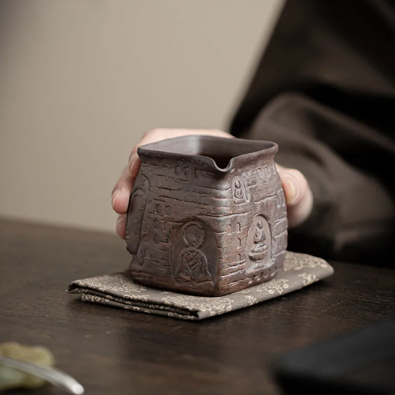 125ml Zen Shadow Buddha Old Rock Tea Pitcher Tea Divider Cha Hai Dispenser Justice Cup Kung Fu Tea Fair Mug Teaset Accessories