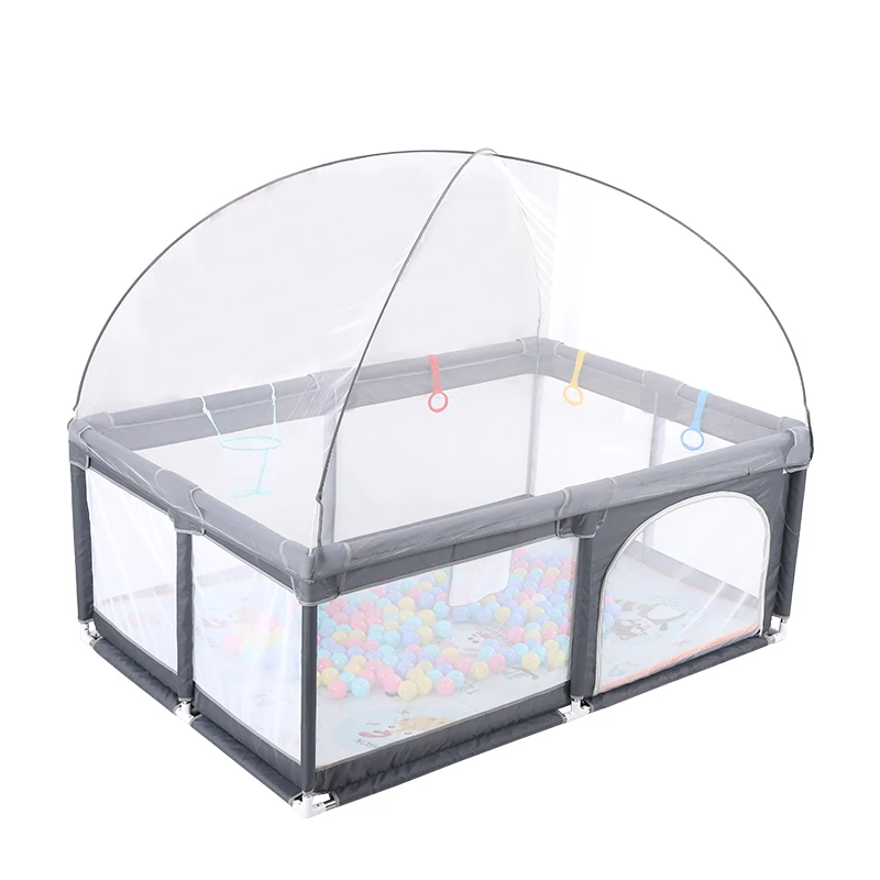 Baby Playpen with Mosquito Net For Children Safety Barrier