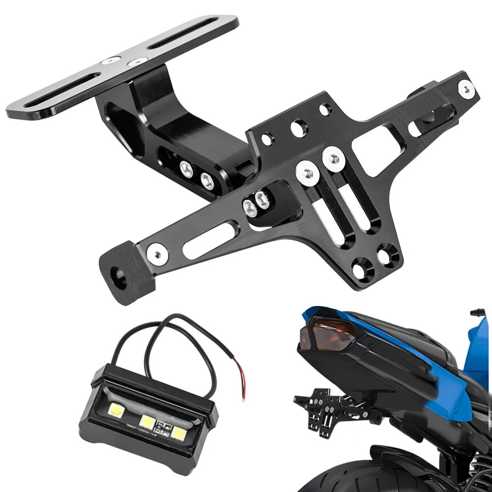 Universal Motorcycle License Plate Bracket and Tail Tidy Holder