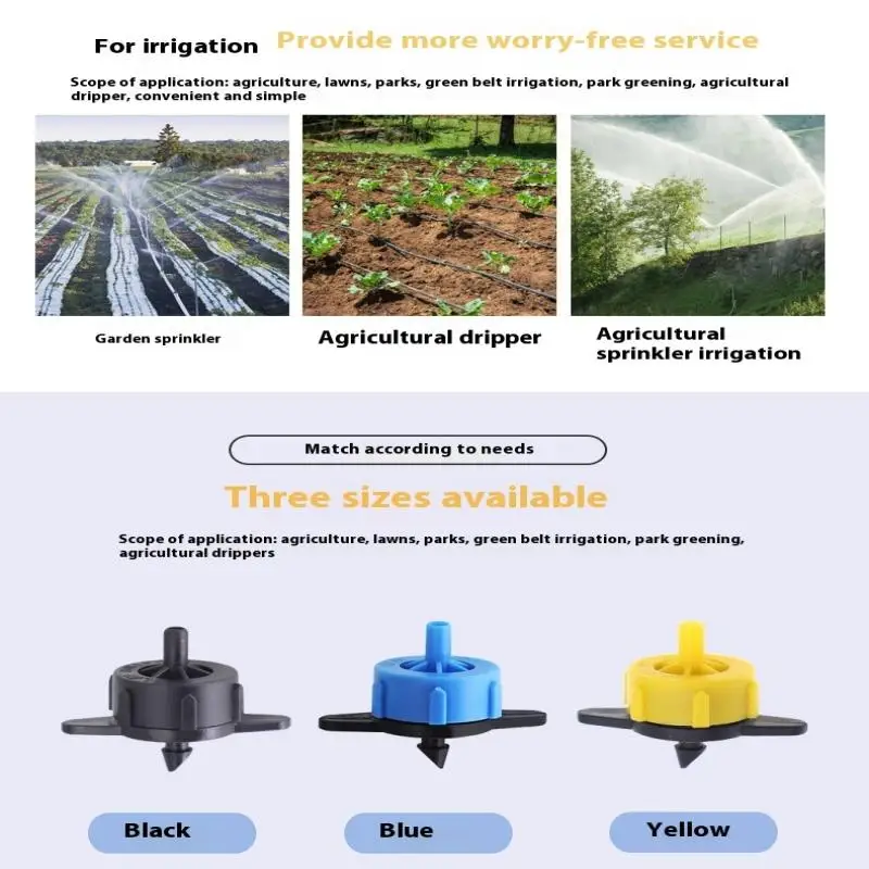 30Pcs Pressure Compensating Drip Emitters Micro Connectors 2L/4L/8L Premium Drippers Garden Irrigation System