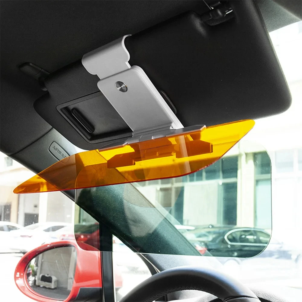 

2 in 1 Car Sun Visor Polarized Sunshade Plate Clear Vision Anti-Dazzle Anti-UV Rotatable Adjustable Sun Visor Blocker Car Mirror