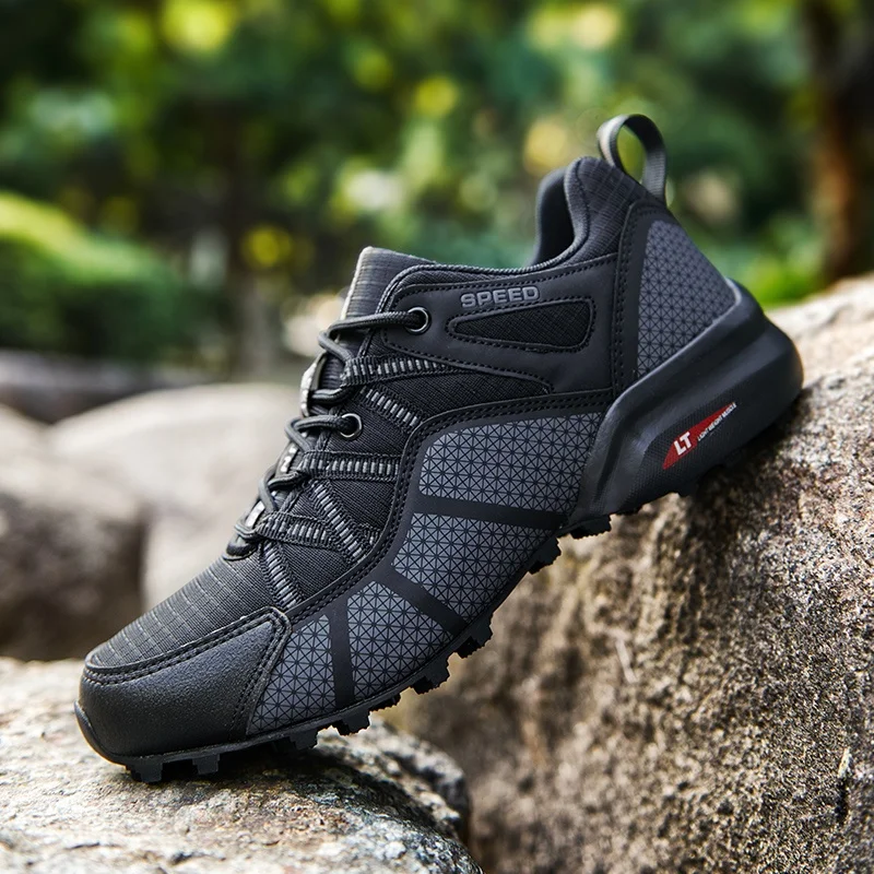 Men's Lockless Lightweight Non-Slip Cycling Shoes for Outdoor Mountain Sports