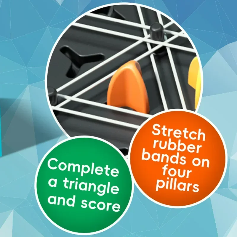 New Multiplayer Game Table Toy Rubber Band Triangle Chain Chess Multiplayer Leisure Geometry Table Game Christmas Gift 2