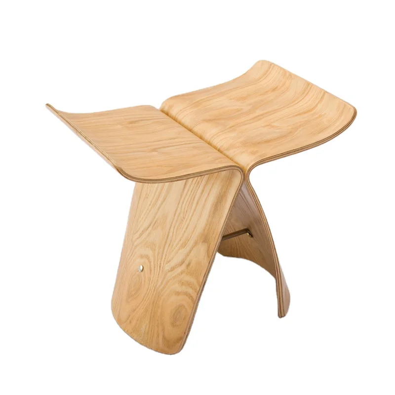 

high quality wooden chair furniture for living room Butterfly shape stool