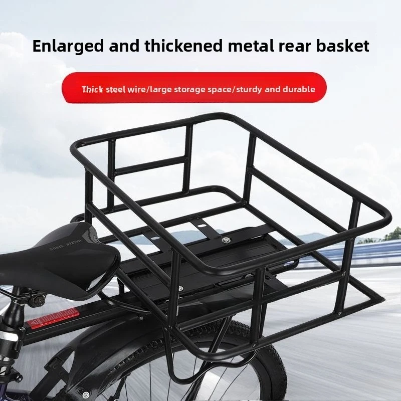 Rear Bike Basket Bicycle Cargo Rack Bag Large Capacity Fron Basket Bike Baskets Rear Rack for Outdoor Travel Shopping