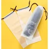 Plastic Bag Matte Translucent Umbrella Storage Bag Reusable Portable Umbrella Drawstring Storage Cover Home Storage Organizer 1