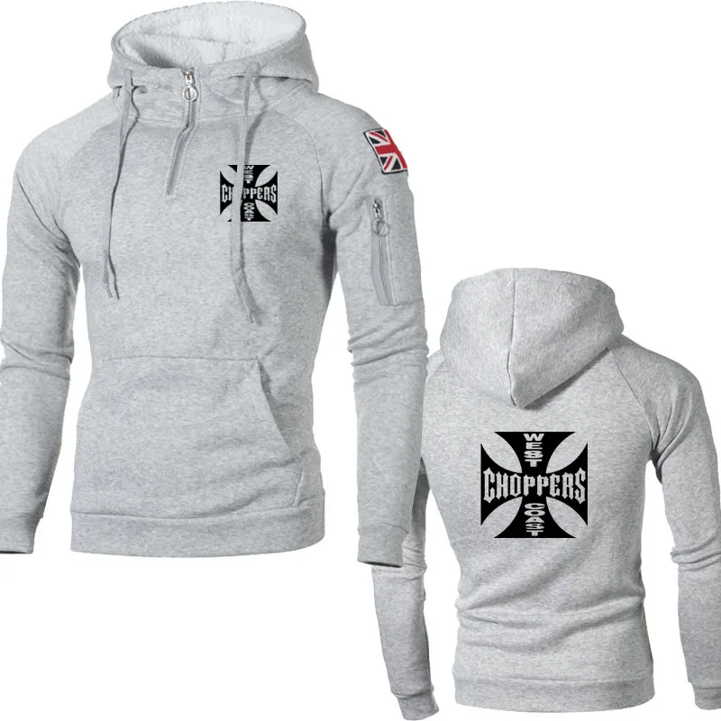

Harajuku Men's Zip Hoodie West coast logo print Oversized Pullovers Hoodie Spring Autumn Men's clothing 2022 Men Sweatshirt