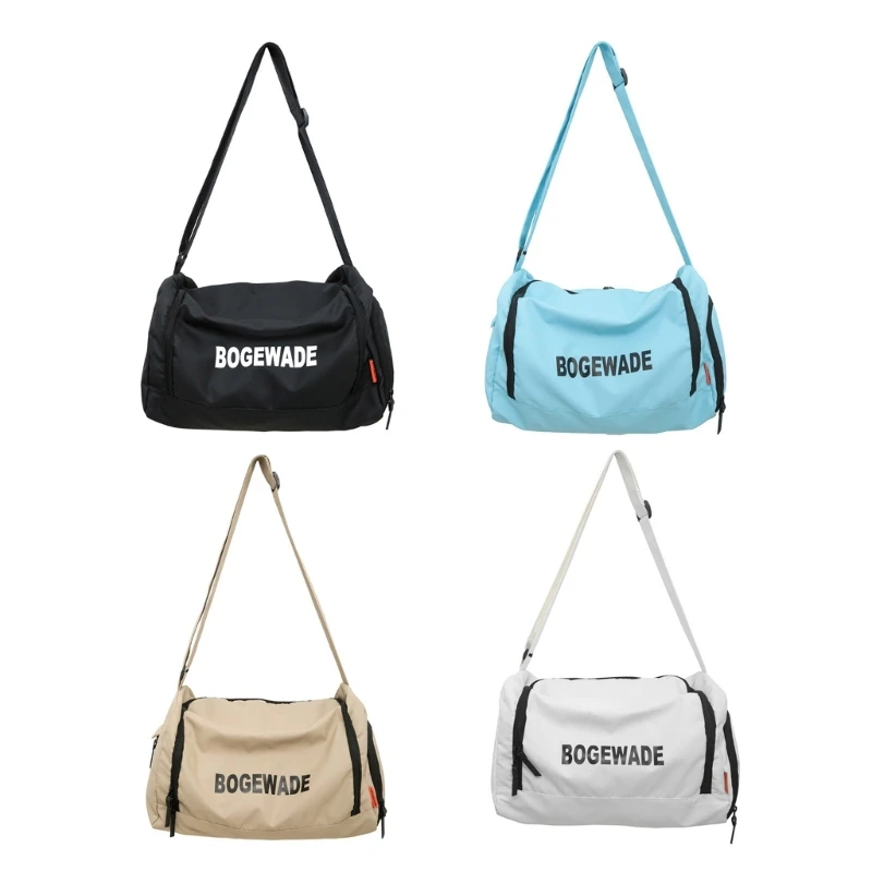 Overnight Bag Gym Bag Large Capacity Tote with Shoes Compartment Dry Wet Pocket E74B