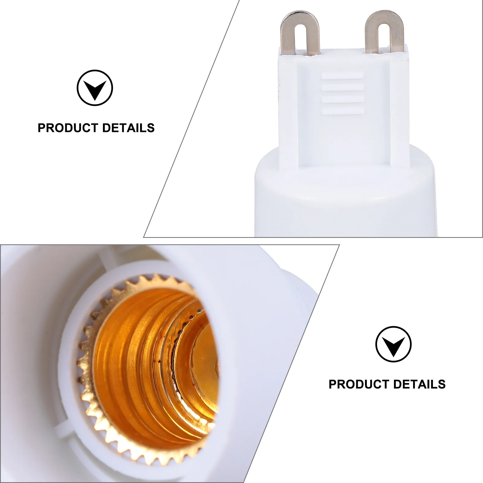 4 Pcs G9 to E14 Lamp Holder Bulb Adapter Light Converter Converters Socket Accessories Screw LED Ceramics