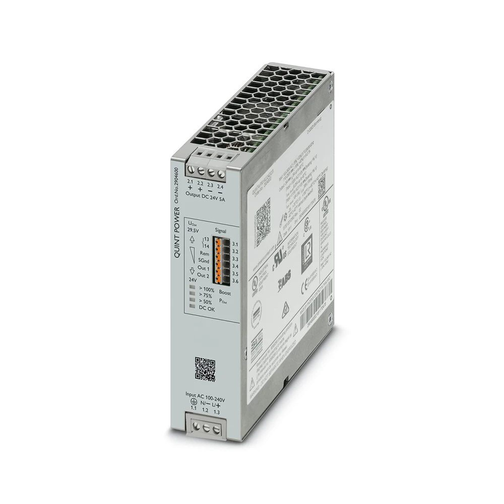 For Phoenix 2904600 QUINT4-PS/1AC/24DC/5 QUINT POWER Power Supply Output 24VDC/5A 6 For Phoenix 2904600 QUINT4-PS/1AC/24DC/5 QUINT POWER Power Supply Output 24VDC/5A - Image 4