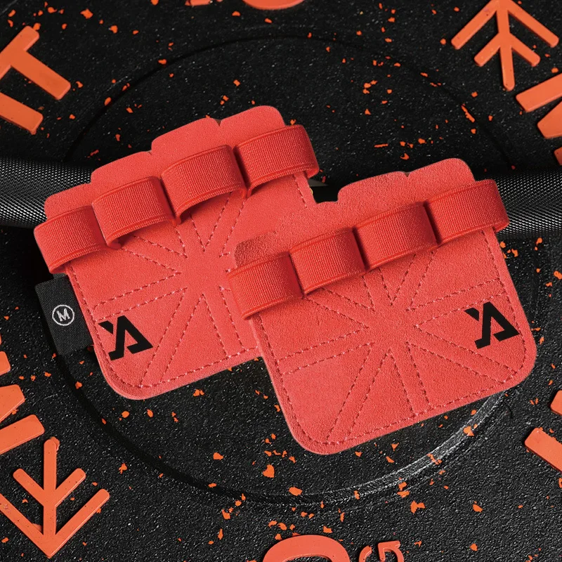 Weightlifting Gloves Four-fingers Fitness Gym Barbells Cowhide Anti-slip Wear-resistant Palm Protect Workout Hand Support weightlifting gloves