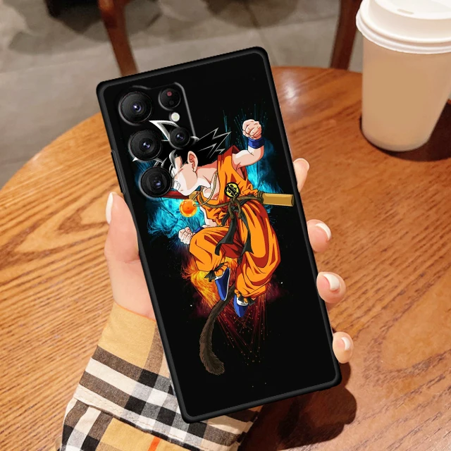 thumbnail image 1 of Anime D-Dragon Balls For Samsung Galaxy S23 S22 S21 S20 FE S10 S9 S10E S8 Plus Ultra Lite 5G Black Phone Case, 1 of 5