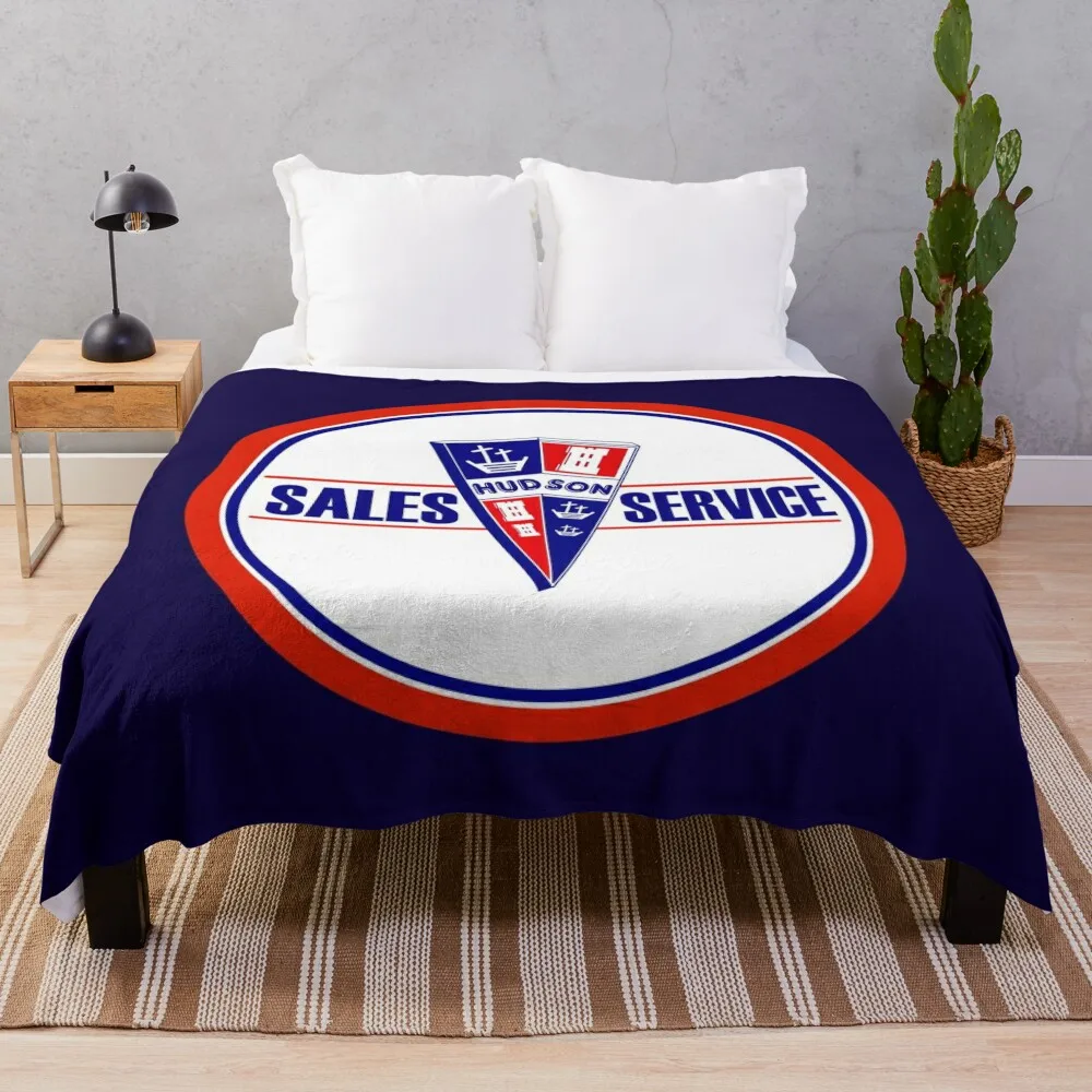 

Hudson Sales and Service vintage sign Throw Blanket warm for winter Retros Decorative Sofas Blankets