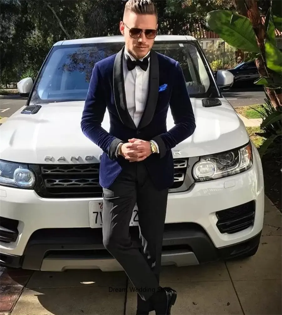 

Velvet Men Suits 1 Pcs Men Blazer One Button Notched Lapel Formal Wedding Office Groom Business Prom Evening Dress Custom Made
