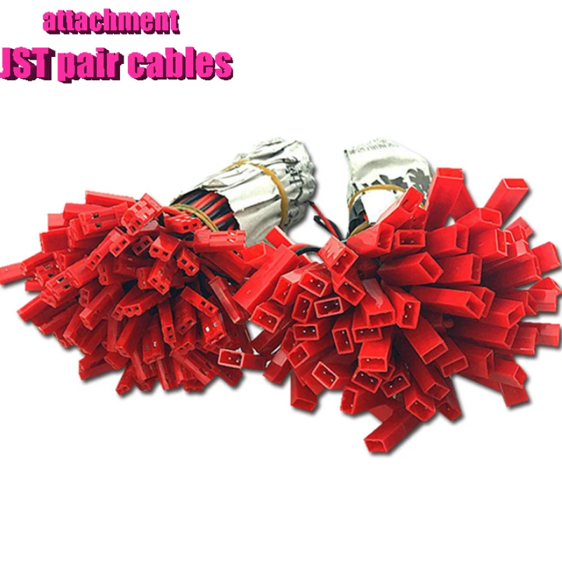 

10pcs Jst Pair Plug 2p Cable Led Male And Female Plug A Set Of Two 2p Red Black Plug Tinned 10-20cm Model Aircraft Accessories