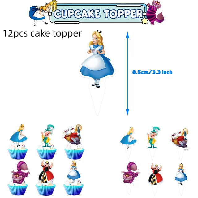 disney-alice-in-wonderland-birthday-party-decoration-latex-balloon-banner-cake-topper-supplies-girl-baby-shower-gift-aliexpress