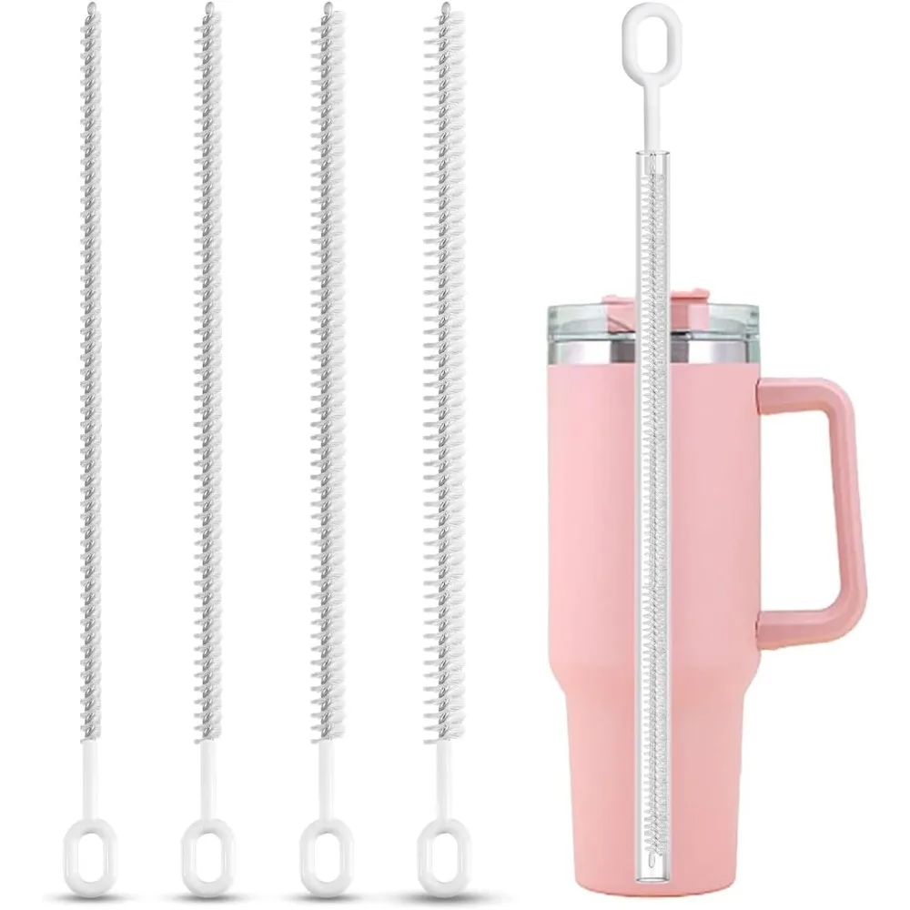 4 Spazzole Per Pulizia Cannucce Extra Lunghe 32 Cm, Set 3 Misure (8/10/12 Mm) Per Stanley, Borracce, Tazze Termiche - 2