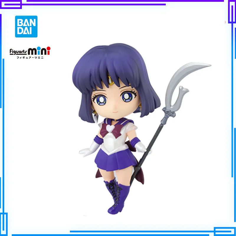 

Bandai Original Figuarts Mini Pretty Guardian Sailor Moon Figures Eternal The Movie Super Princess Saturn Figure Cute Room Decor