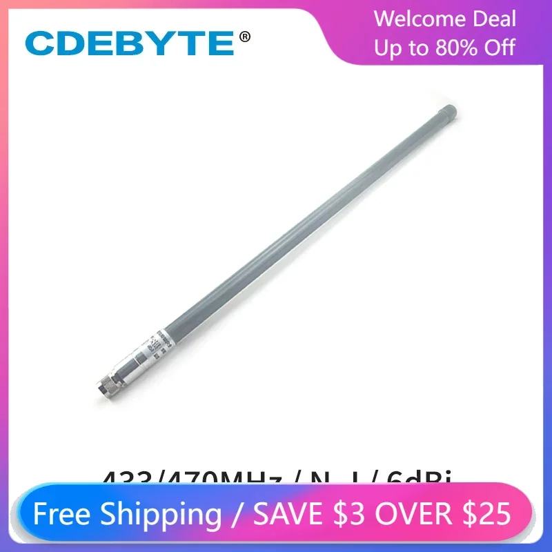 433MHz Omni Wifi Antenna N-J Connector High Gain 6dbi Fiber Glass Omnidirectional Wifi Antenna for Router Modem Aerial антенна hp ap ant 1w 2 4 5g 4 6dbi omni