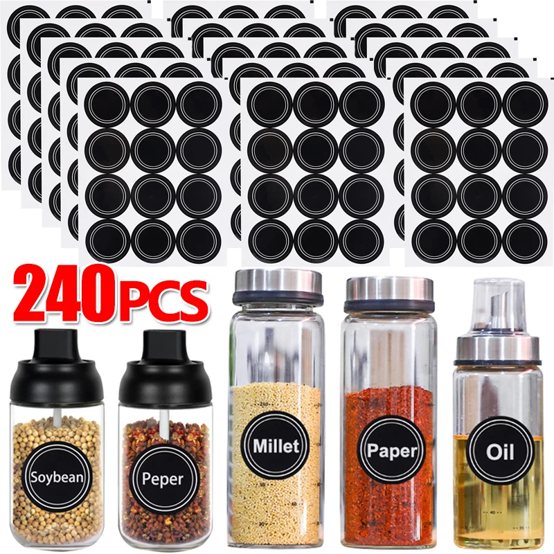 Spice Jars Labels Stickers 240/60PCS