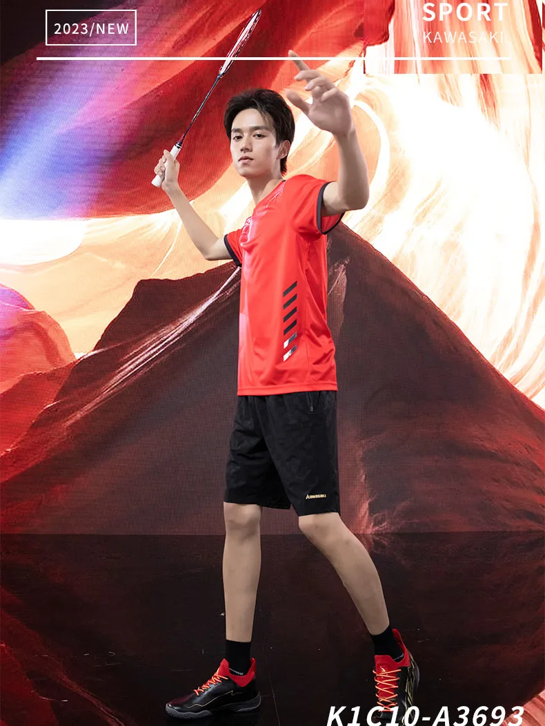 Kawasaki Unisex Badminton Shorts Men Women Lightweight Sweat Wicking Sports Table Tennis Shorts Badminton Women's A3693