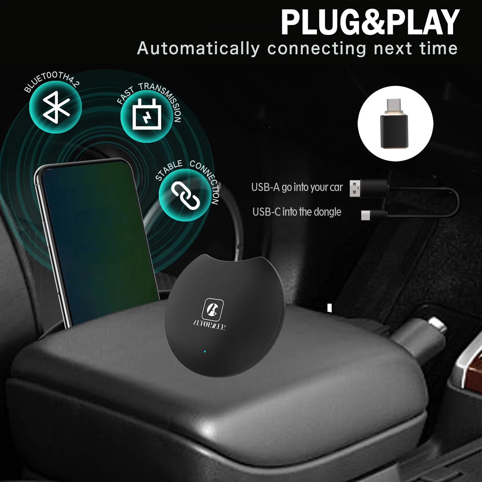 Wireless CarPlay Adapter 2023 Newest Version, Hieha Wireless Apple CarPlay  Dongle & 5.8GHz WiFi & 5G WiFi Online Update Plug & Play for OEM Factory  Wired CarPlay Cars (Model Year: 2016 to
