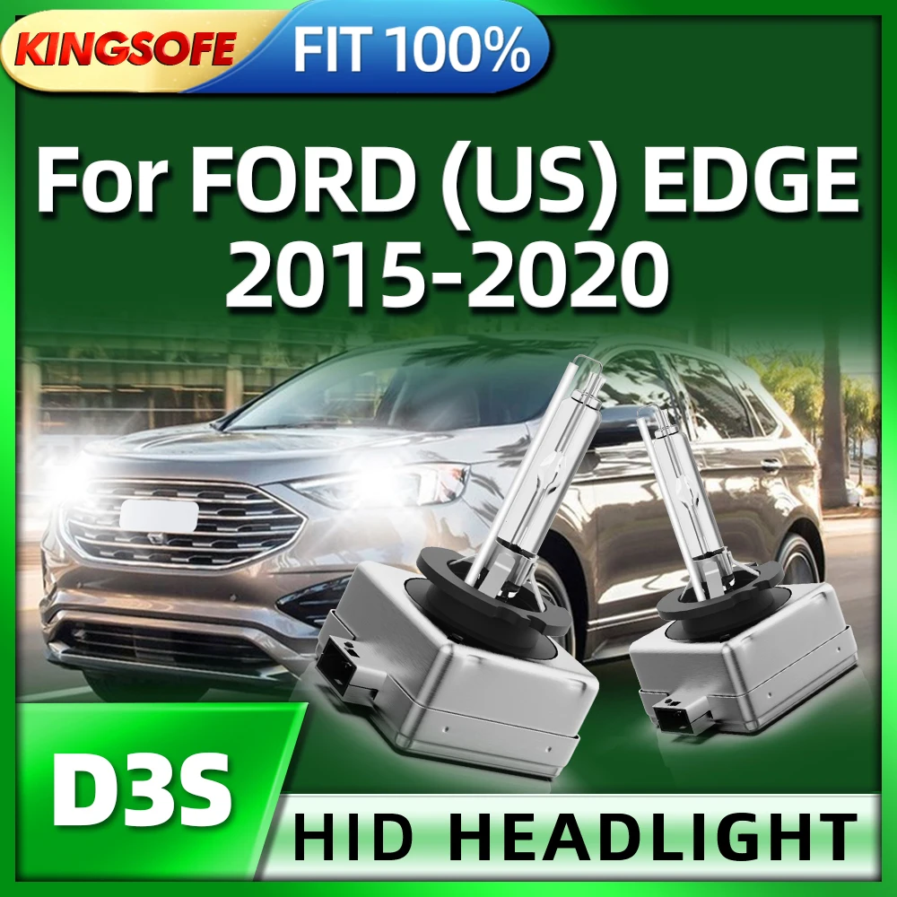 

KINGSOFE 2pcs D3S HID Bulb Xenon Headlight 6000K Headlamp For FORD (US) EDGE 2015 2016 2017 2018 2019 2020