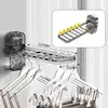 U6XB Suction Cup Clothes Hanger Foldable Hanger with Suction Cup Retractable Wall Mounted Clothing Drying Rack 4