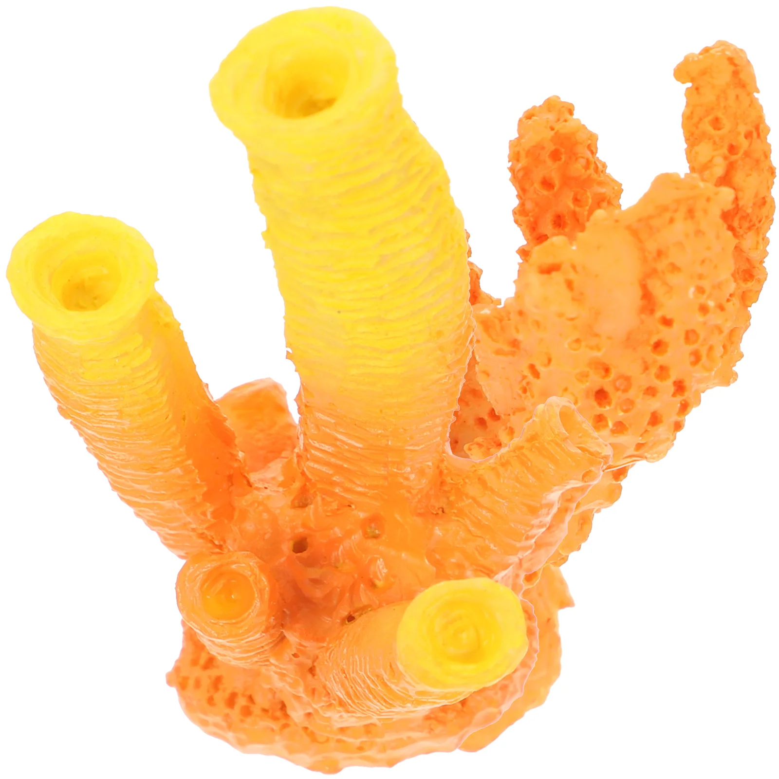 

2pcs Simulated Coral Sculpture Vivid Coral Ornament Decorative Coral Decor Aquarium Accessory