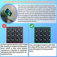 Silicone Suction Phone Holder Mat Multifunctional Suction Cup Wall Stand Square Anti-Slip Single-Sided Case Mount Back Sticker 2