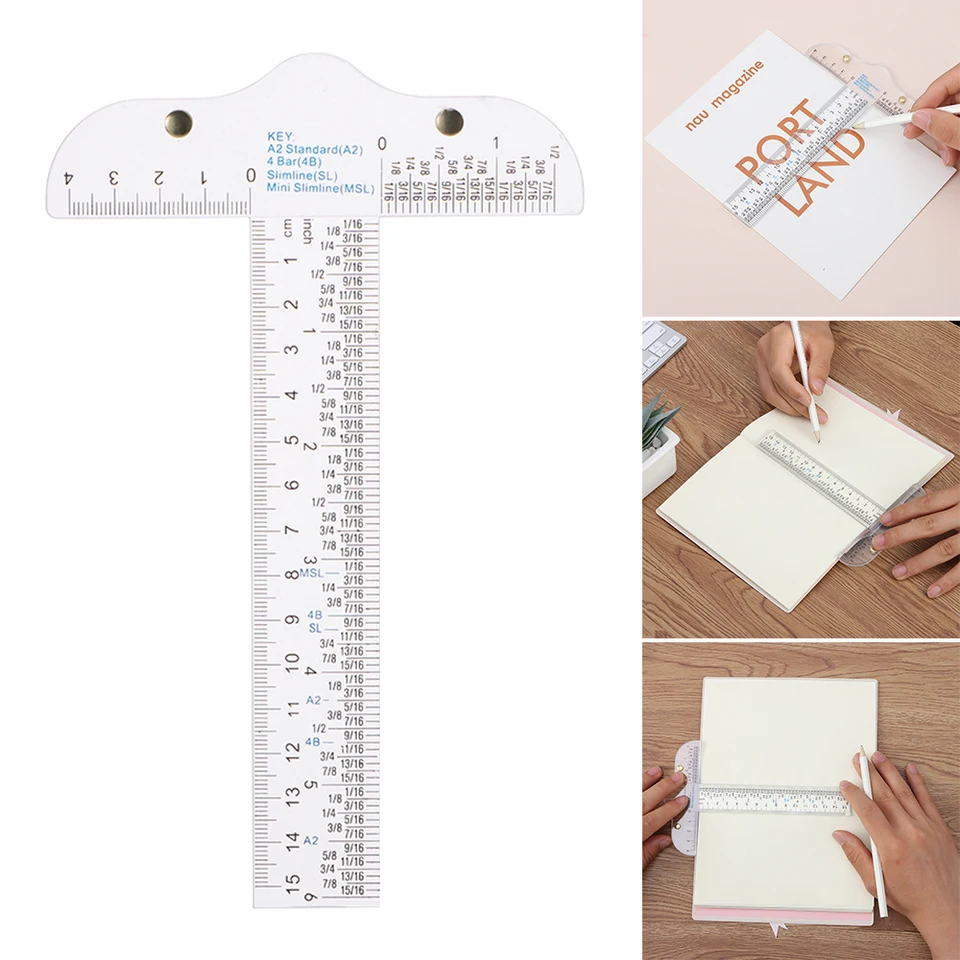 6-Inch Clear Acrylic T-Square Ruler - Transparent Drafting Tool With Inch & CM Markings
