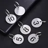 1-30 Stainless Steel Round Number Labels Hollow Out Number Plates Key Label Tags Chain Labels for Suitcase Identifiers Hanging 2